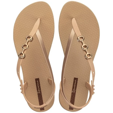 Ipanema Sandal Class sandały japonki damskie beżowe ze złotym