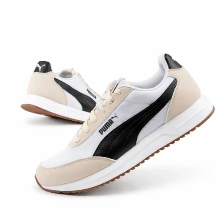 Puma buty sportowe sneakersy męskie R78 Lightwind komfortowe modne beżowe białe