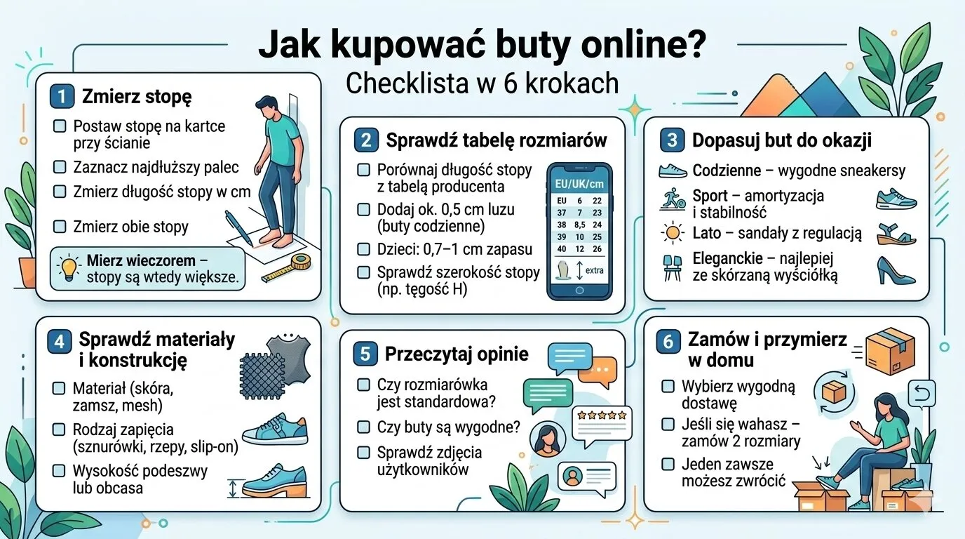 Jak kupować buty online? Checklista w 6 krokach