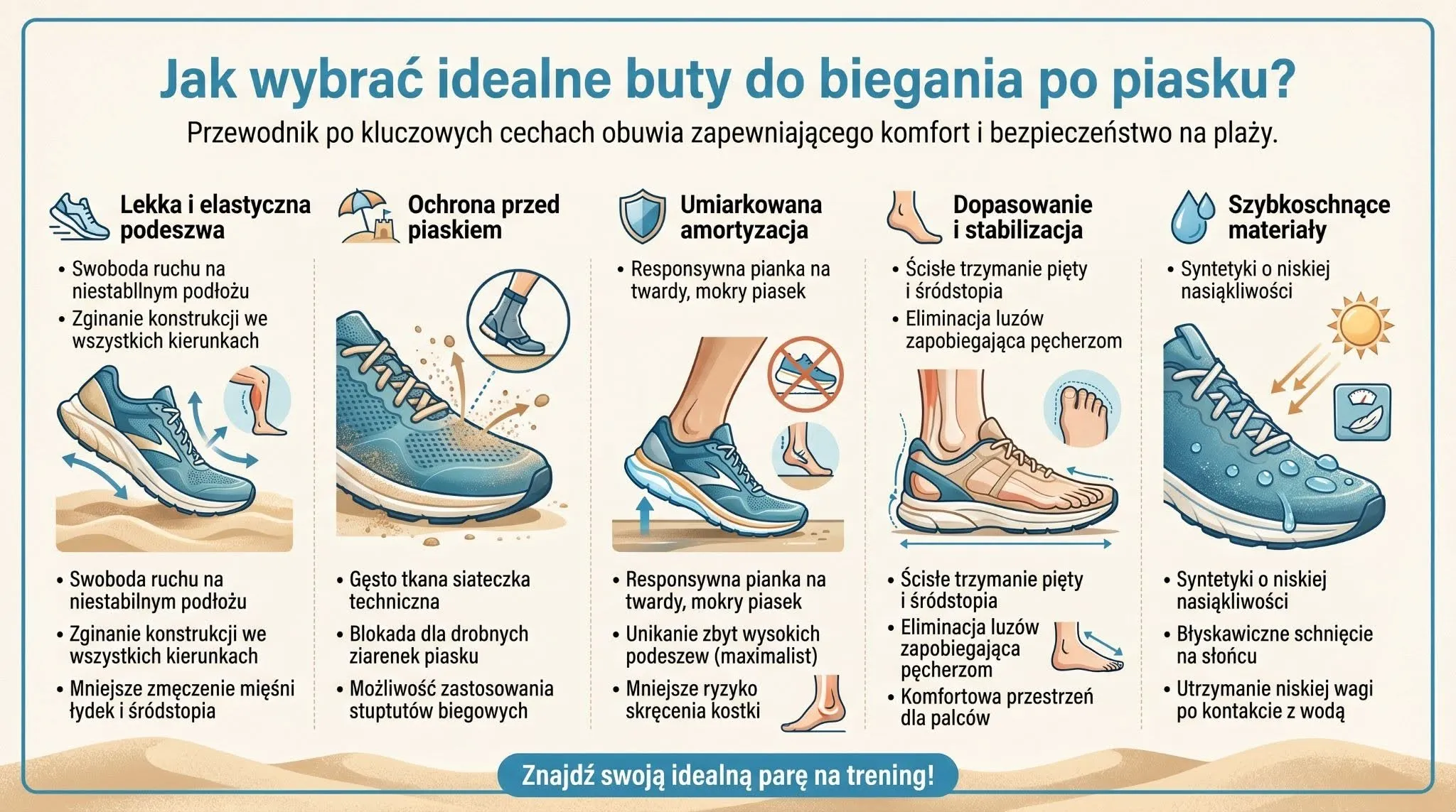 Jak wybrać idealne buty do biegania po piasku?