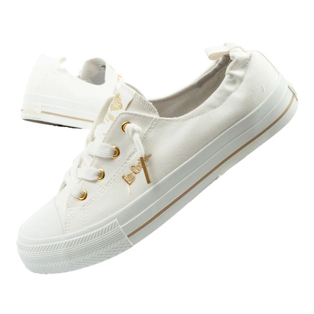 Lee Cooper buty sportowe damskie trampki modne białe wsuwane