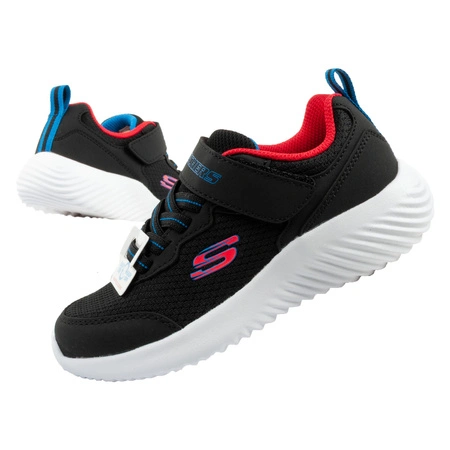 Skechers buty dziecięce sportowe Bounder na rzep lekkie modne czarne
