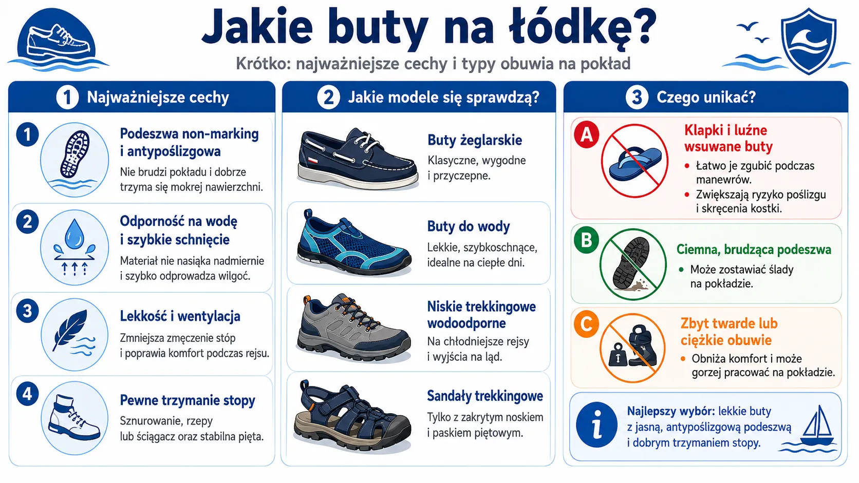 Jakie buty na łódkę?