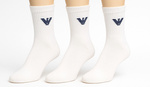 Emporio Armani skarpety męskie Calza białe bawełna 3-Pack