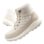 Lee Cooper buty sportowe damskie zimowe trekkingowe ocieplane kremowe skóra ekologiczna