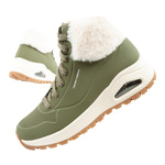 Skechers Uno Rugged  buty sportowe damskie botki ocieplane zimowe oliwkowe