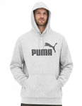 Puma bluza sportowa kangurka z kapturem męska szara modna bawełniana