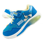 Leomil Sonic buty sportowe dziecięce sneakersy lekkie na rzep LED niebieskie