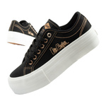 Lee Cooper buty sportowe damskie trampki platforma czarne ze złotym