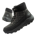 Lee Cooper buty sportowe damskie zimowe trekkingowe ocieplane czarne skóra ekologiczna