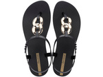 Ipanema Sandal Class andały japonki damskie modne czarne ze złotym