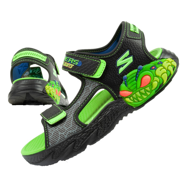 Buty sandały Skechers [400614L/BKLM] LED