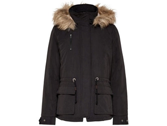 Kurtka damska zimowa parka Only [15136160 BLACK] z futerkiem