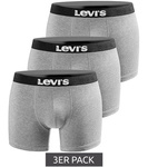 Levi's bokserki majtki męskie Boxers 3-Pack szare bawełna w pudełku