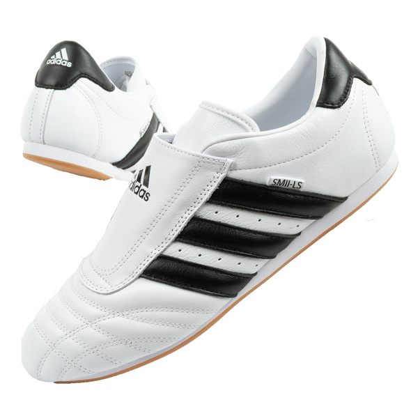 Adidas buty damskie sportowe Taekwondo białe wsuwane skórzane