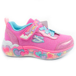 Skechers buty sportowe dziecięce S Lights LED dla dziewczynki na rzep
