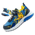 Leomil Pokemon buty sportowe dziecięce sneakersy lekkie na rzep LED nebieskie