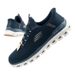Skechers Glide-Step buty męskie sneakersy wygodne Slip-Ins granatowe