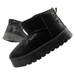 Lee Cooper buty śniegowce damskie zimowe modne futerko ocieplane botki czarne