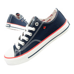 Lee Cooper buty sportowe damskie trampki z tkaniny granatowe modne
