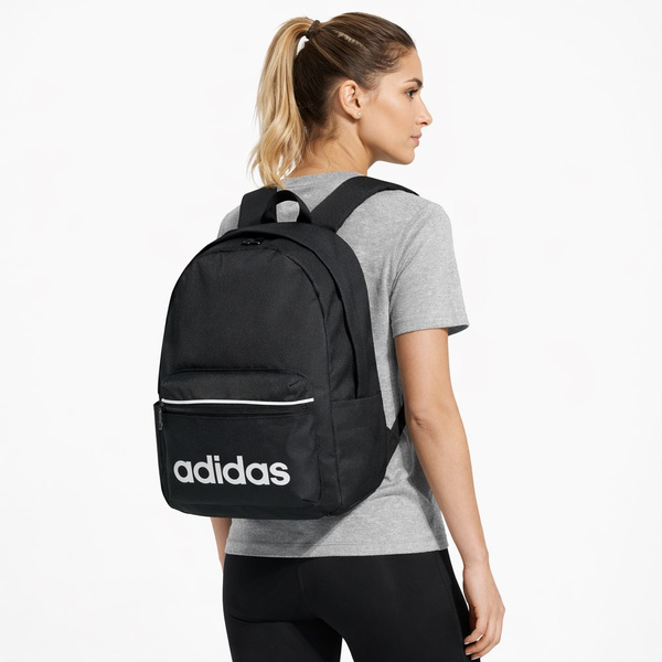Adidas plecak damski Linear Ess sportowy czarny klasyczny miejski 20L