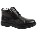 Lee Cooper buty męskie eleganckie skórzane czarne trzewiki ocieplane