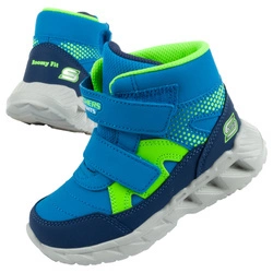 Buty zimowe na rzepy Skechers [401507N/NVLM] LED