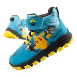 Leomil Pokemon buty zimowe dziecięce za kostkę ocieplane wodoodporne niebieskie