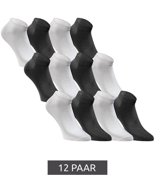 Skarpetki bawełniane Jack&Jones Unisex [12260511 BLK/WHT] 12-Pack