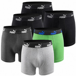 Puma bokserki majtki męskie Boxershorts 6PAK czarne zielone szare