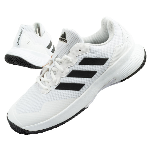 Adidas buty sportowe GameCourt 2 tenis ziemny obuwie na kort białe
