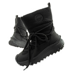 Lee Cooper buty sportowe damskie zimowe trekkingowe ocieplane czarne skóra naturalna