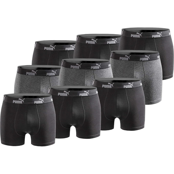 Puma bokserki majtki męskie 9-Pack czarne szare wygodne bawełna