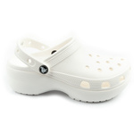 Crocs Sandały damskie męskie Classic Platform Clog W białe unisex modne