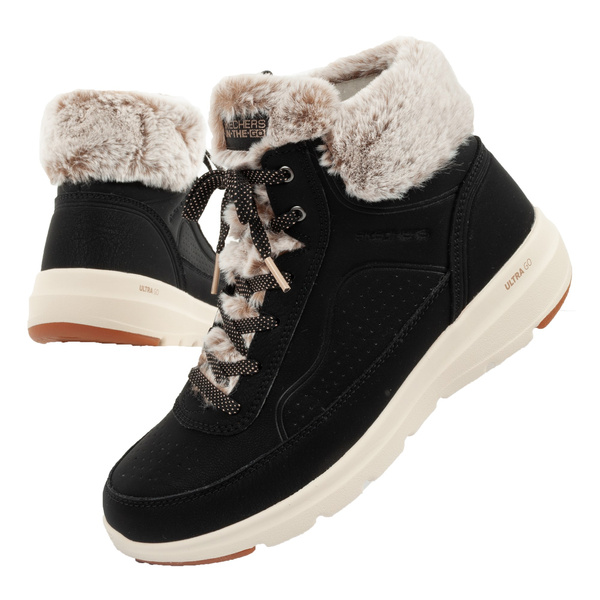 Buty damskie sportowe Skechers zimowe [144199/BLK]