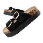 Lee Cooper buty laczki damskie klapki wsuwane czarne wygodne lekkie